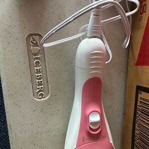 Pink and White Handheld Blender